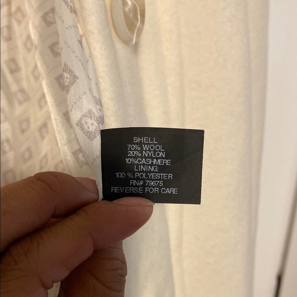Anne Klein Cream Women's Coat - Picture 5 of 6
